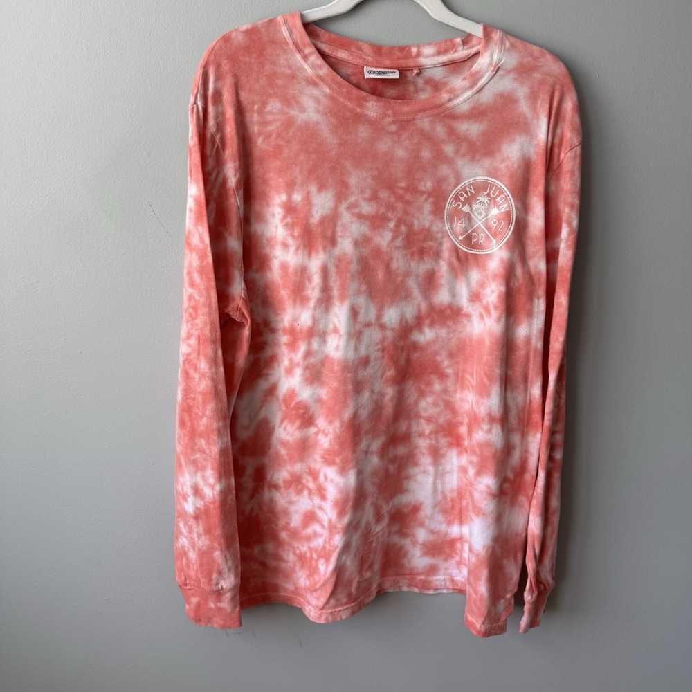 Vintage San Juan Puerto Rico Tie Dye Long Sleeve T-Shirt Unisex Size L